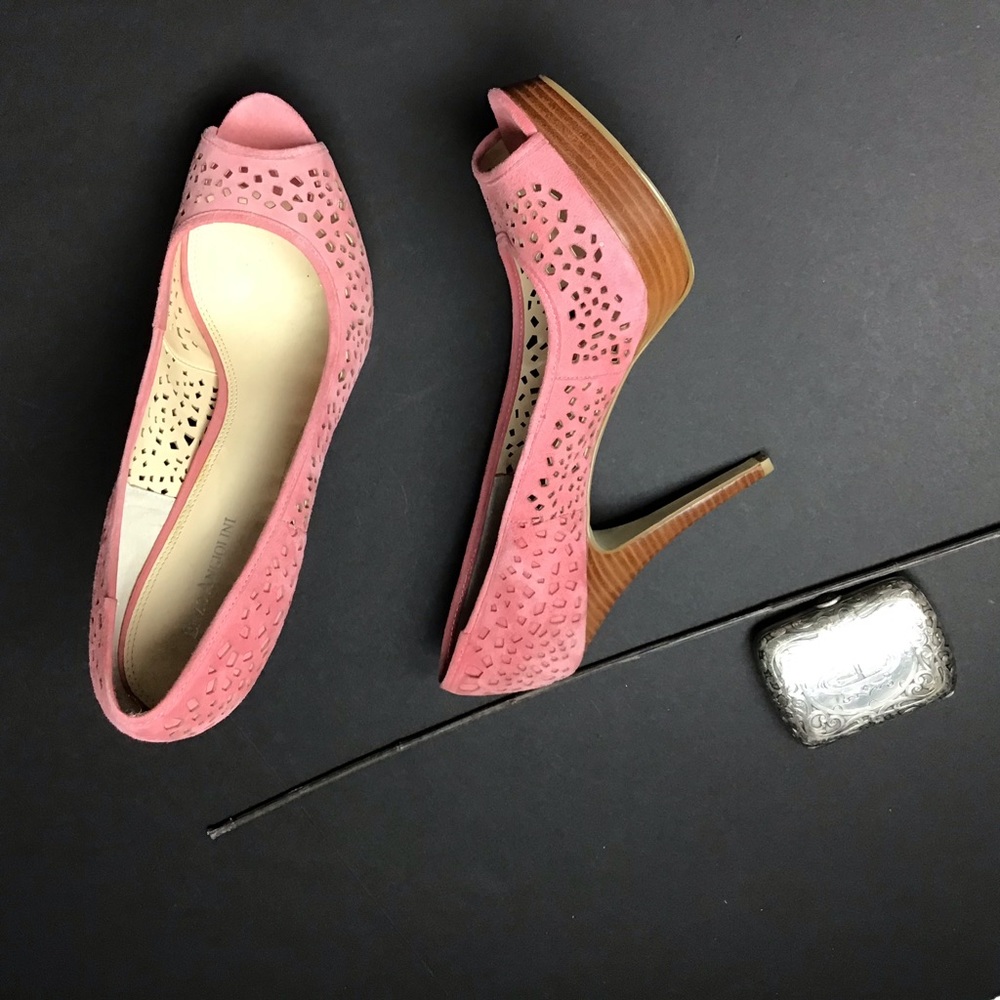 Enzo Angiolini NWOT Pink Suede Heels Size 12